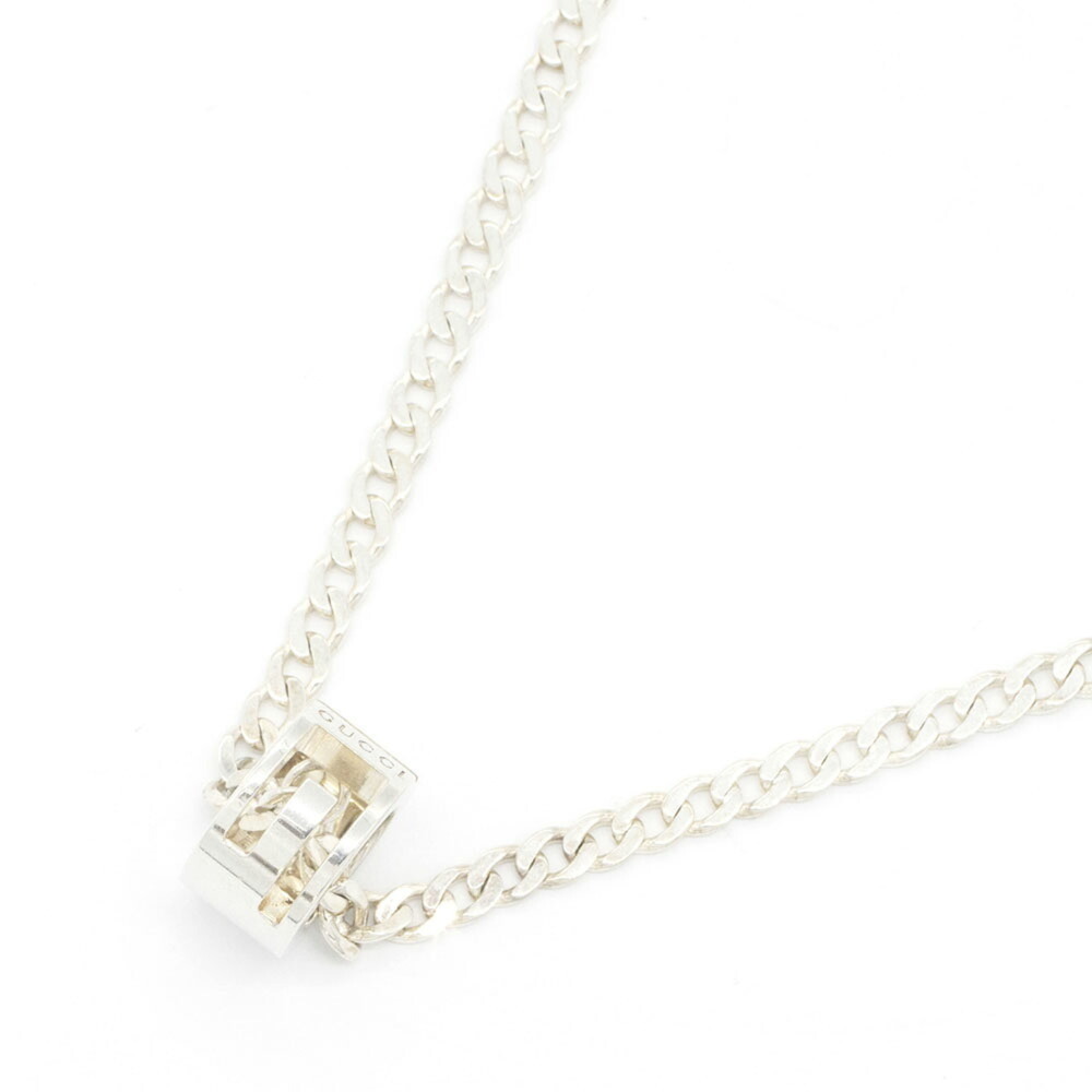 Gucci Cutout G Ring Necklace 223351 SV Sterling Silver 925 Pendant Women's Me...